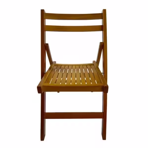 None Teak Wood Contour Folding Chair (Set of 4)