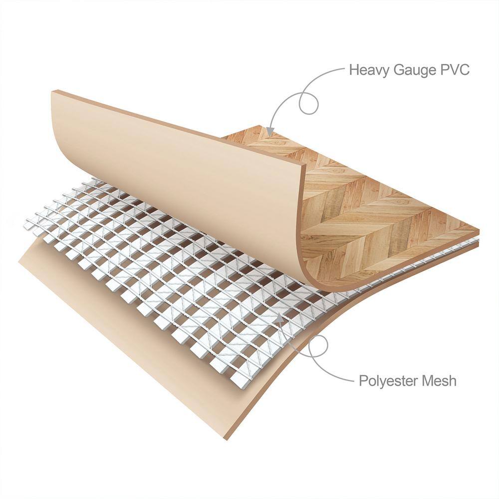 None 16 ft. Round 48 in. Deep Oasis Designer Frame Swimming Pool, Oak Herringbone