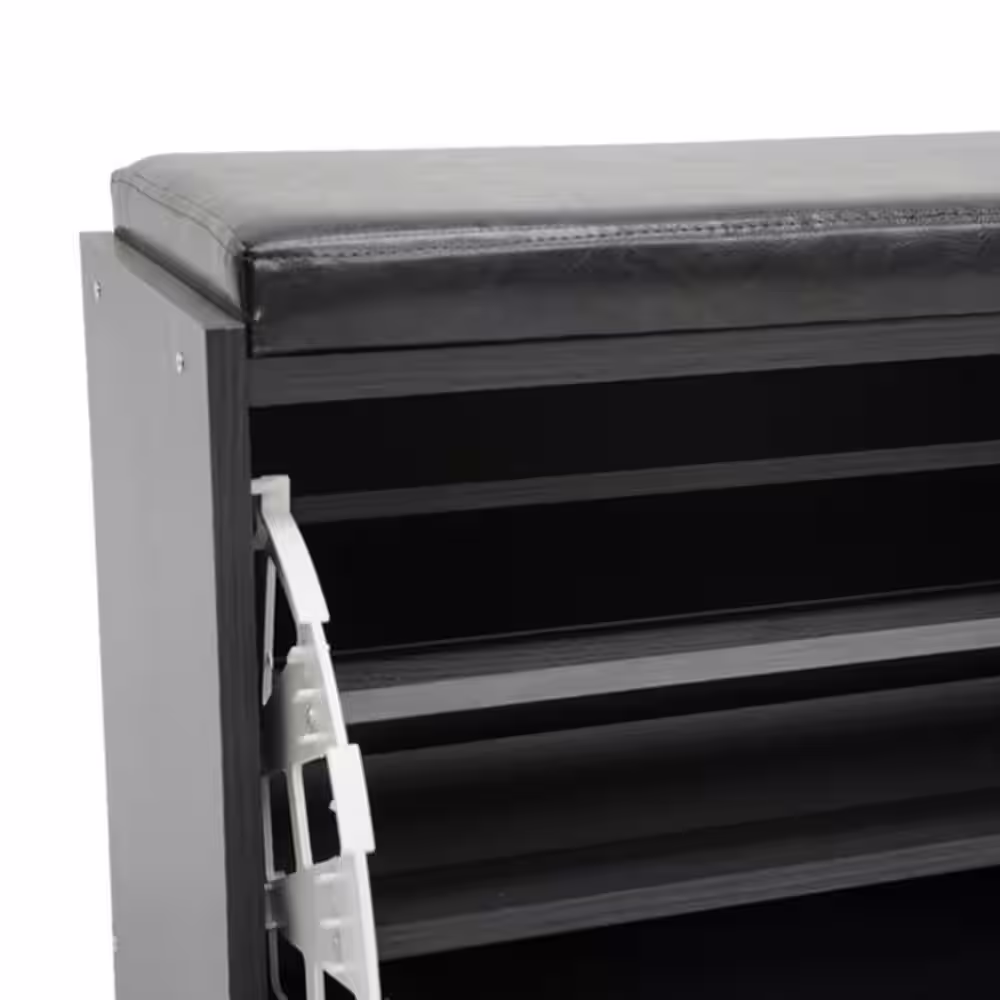 Baxton Studio 18 in. H 1-Pair 1-Tier Brown Wood Shoe Rack