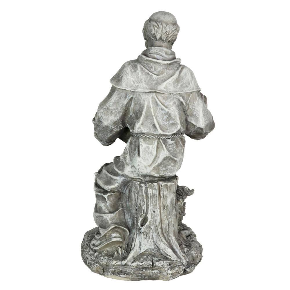 Exhart Saint Francis Resin Bird Feeder
