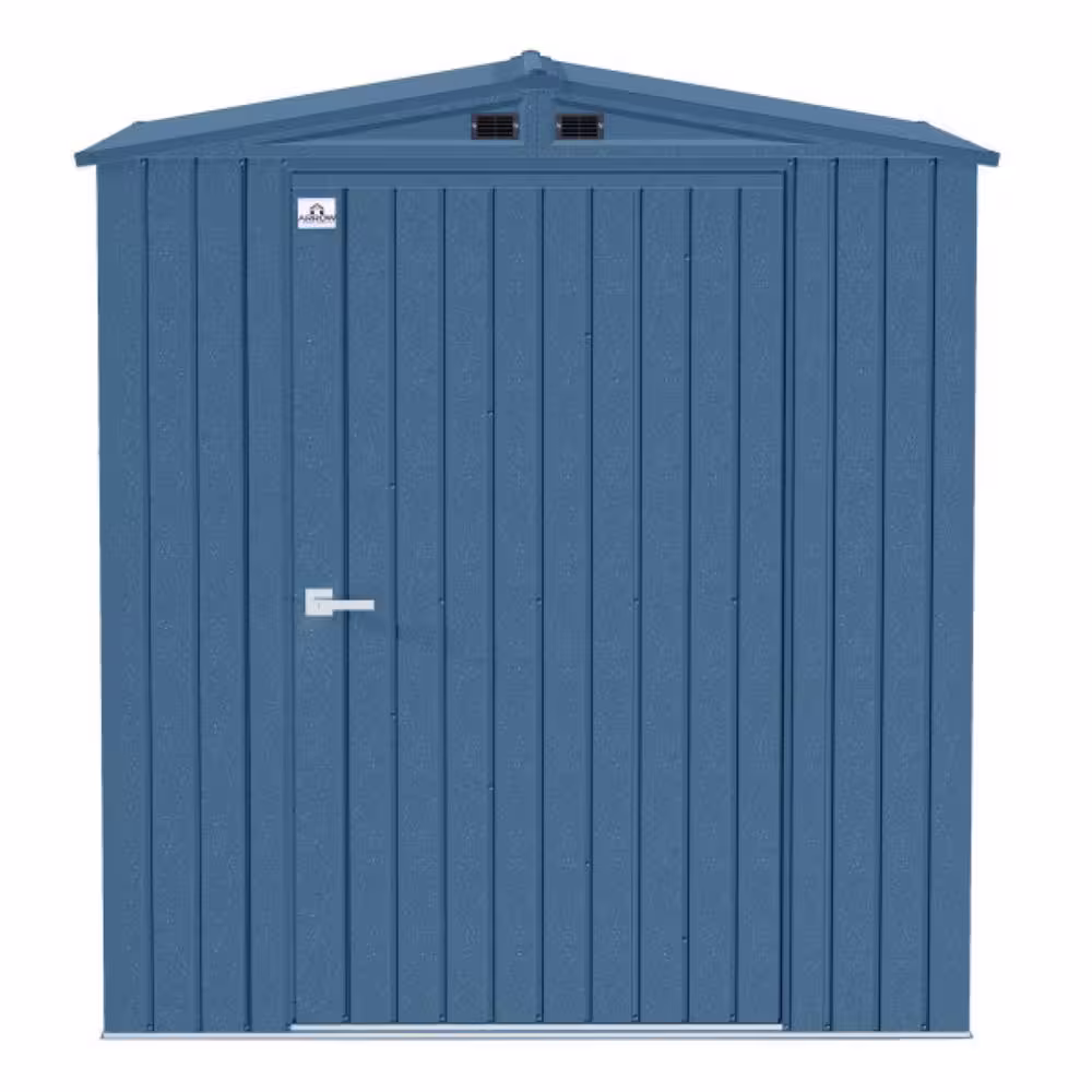 Arrow Elite 6 ft. W x 6 ft. D Blue Grey Metal Premium Vented Corrosion Resistant Steel Storage Shed 34 sq. ft.