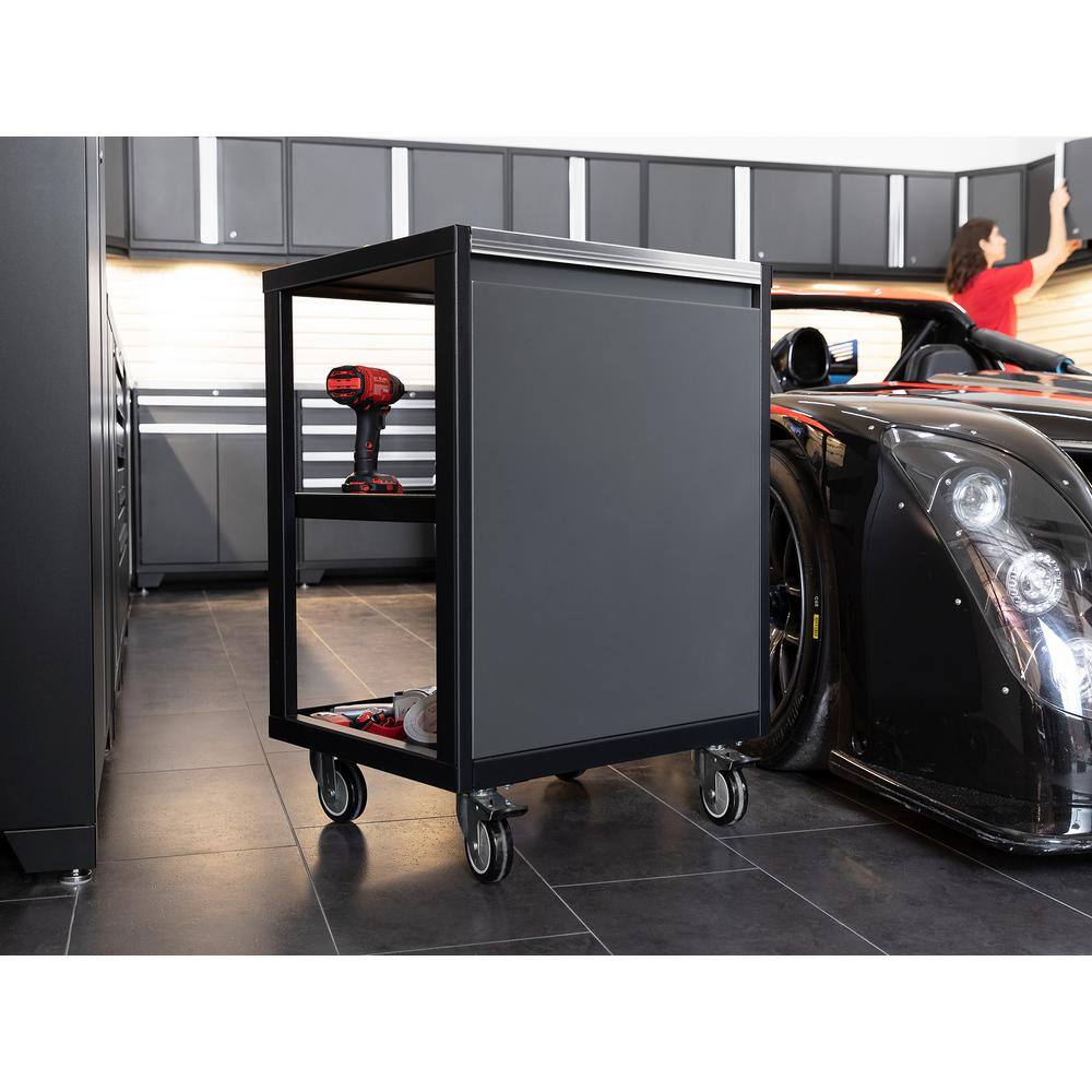 NewAge Products Pro Series 140 in. W x 23.57 in. H x 14 in. D 18-Gauge Steel Cabinet Set in Gray (3-Piece)