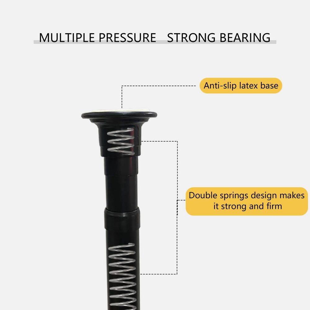 Tidoin 24 in. x 122 in. Black Metal Clothes Rack