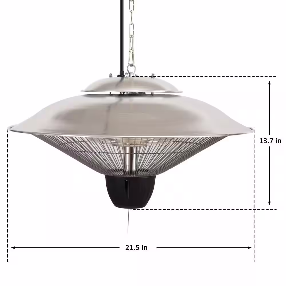 EdenBranch 1500-Watt Hanging Carbon Fiber Patio Heater