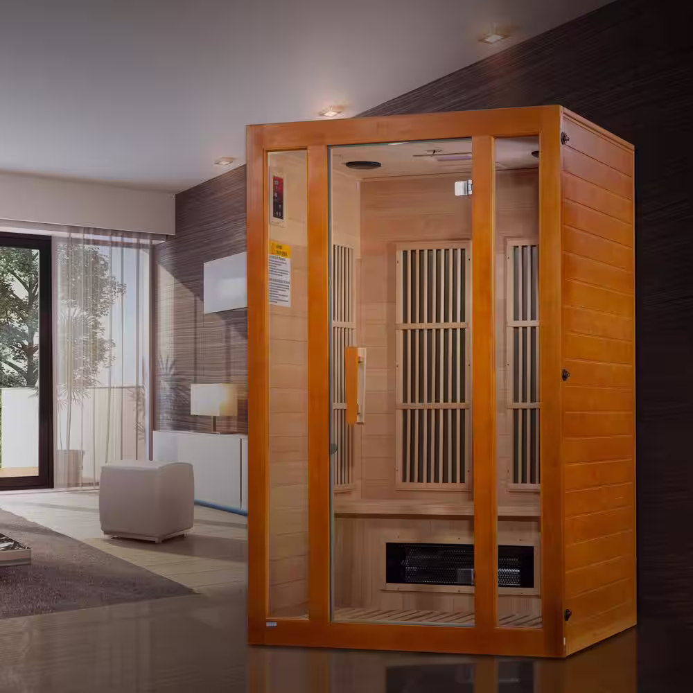 Maxxus Lifesauna Aspen 2-Person Infrared Sauna with 4 Dual Tech Multi Infrared Heaters and Chromotherapy