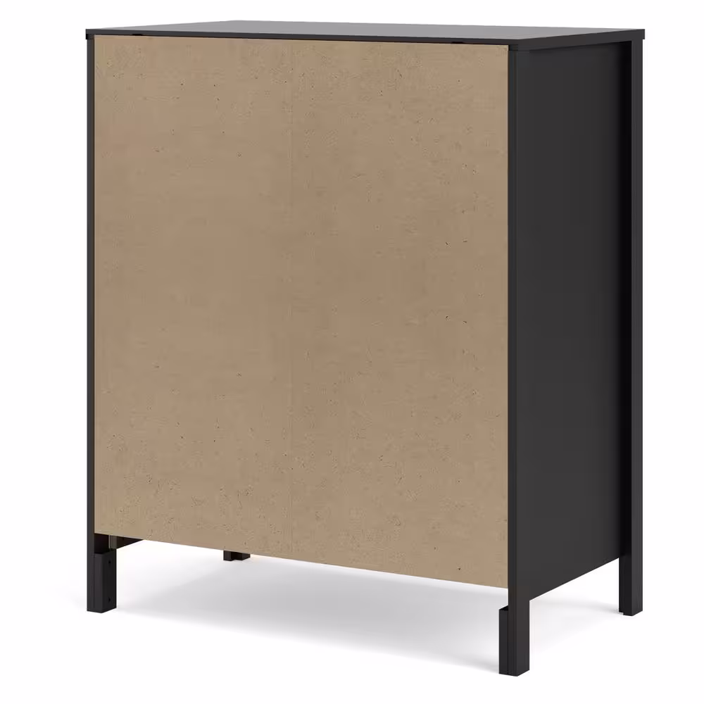 Tvilum Madrid Black Matte Finish 5 Drawer Chest of Drawer (32.4 in W x 38.94 in H.)