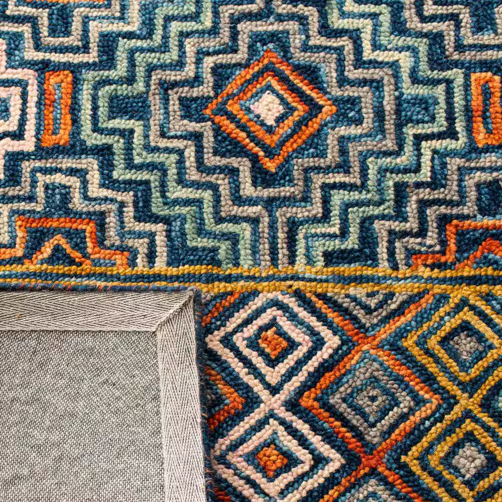 SAFAVIEH Aspen Blue/Gold 8 ft. x 10 ft. Bohemian Geometric Area Rug