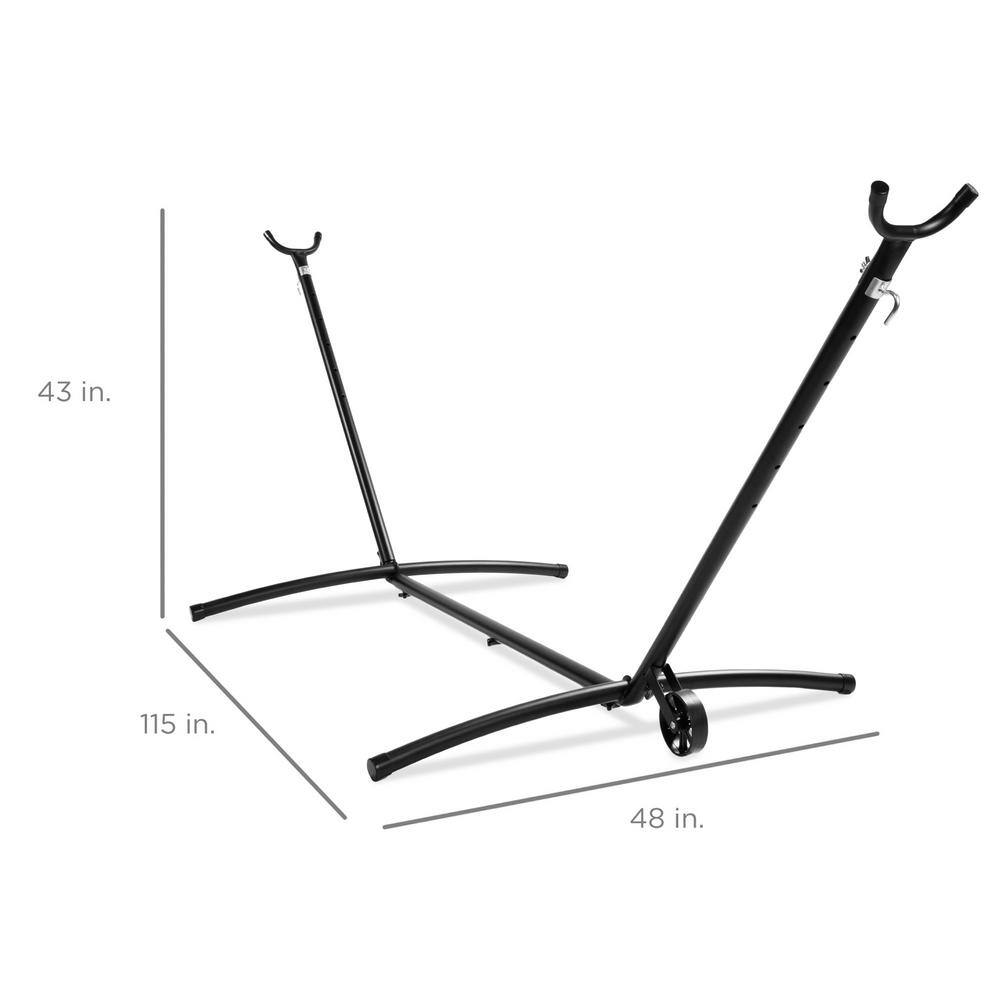 Best Choice Products 9.5 ft. Metal Hammock Stand in Black