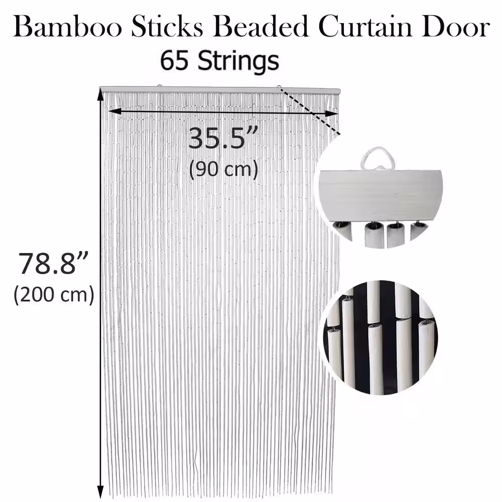 None White Solid Sheer Curtain - 35 in. W x 78 in. L