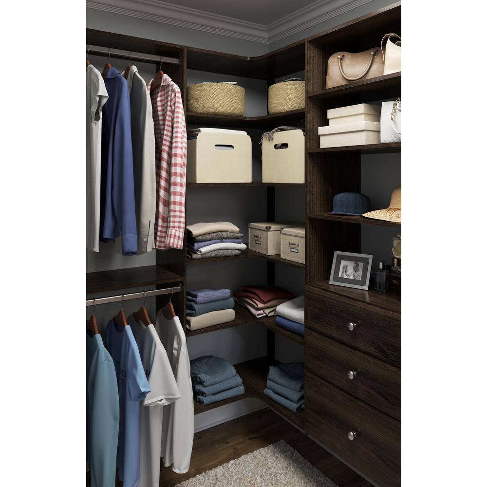 Closet Evolution 12 in. H x 24 in. W Brown Wood Drawer