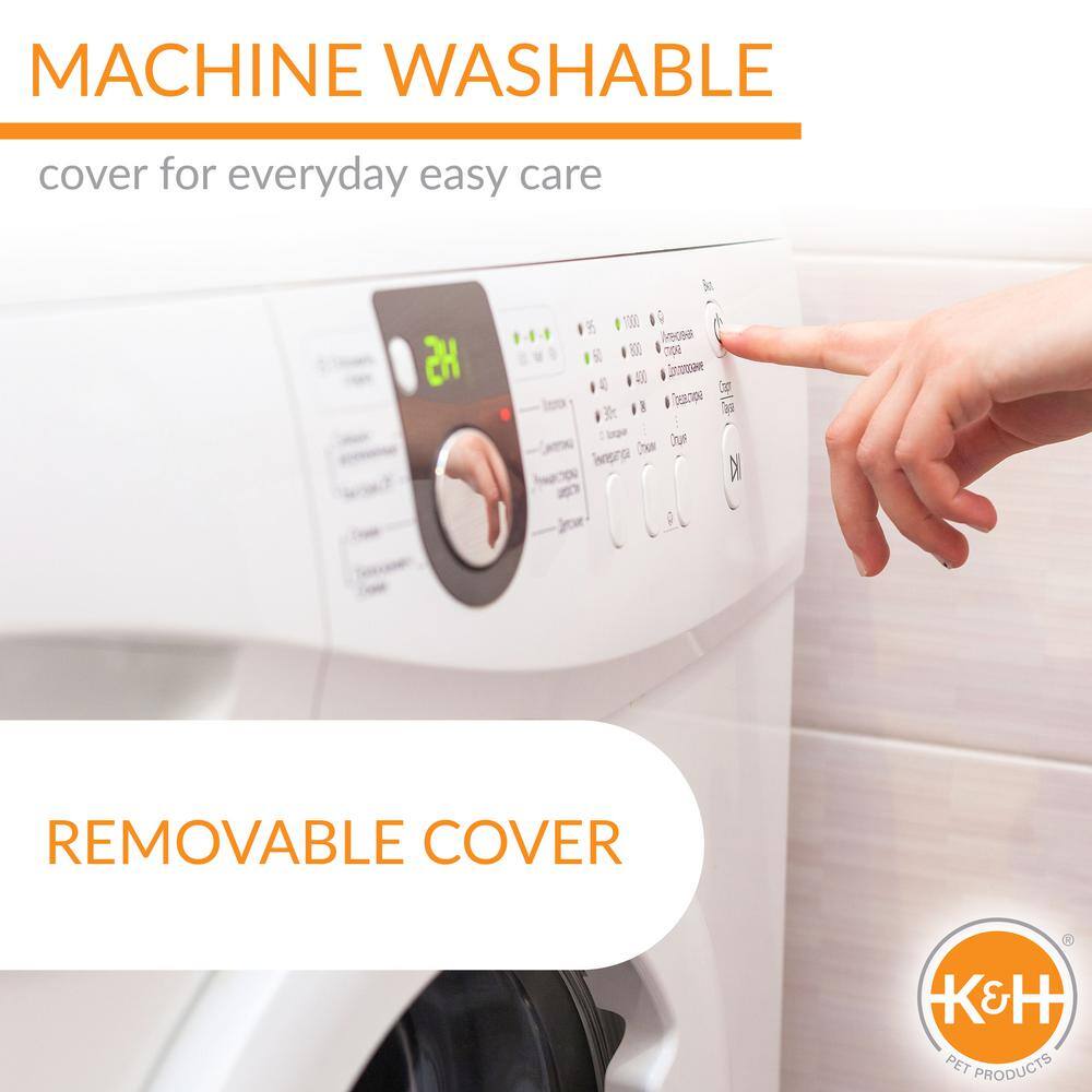 K and H Pet Products 12 in. x 23 in. Medium Chocolate EZ Mount Kitty Sill Deluxe with Bolster Bed