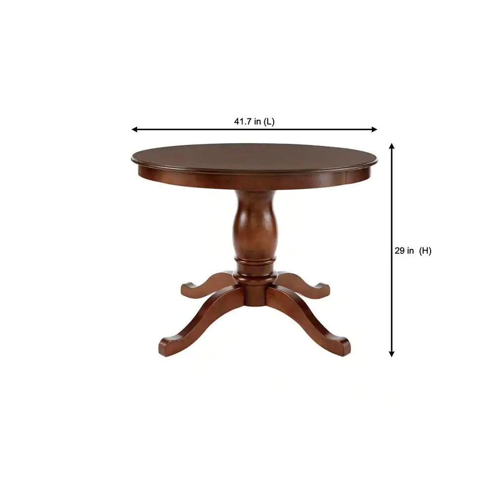 StyleWell Walnut Brown Finish Round Dining Table for 4 (41.7 in. L x 29 in. H)