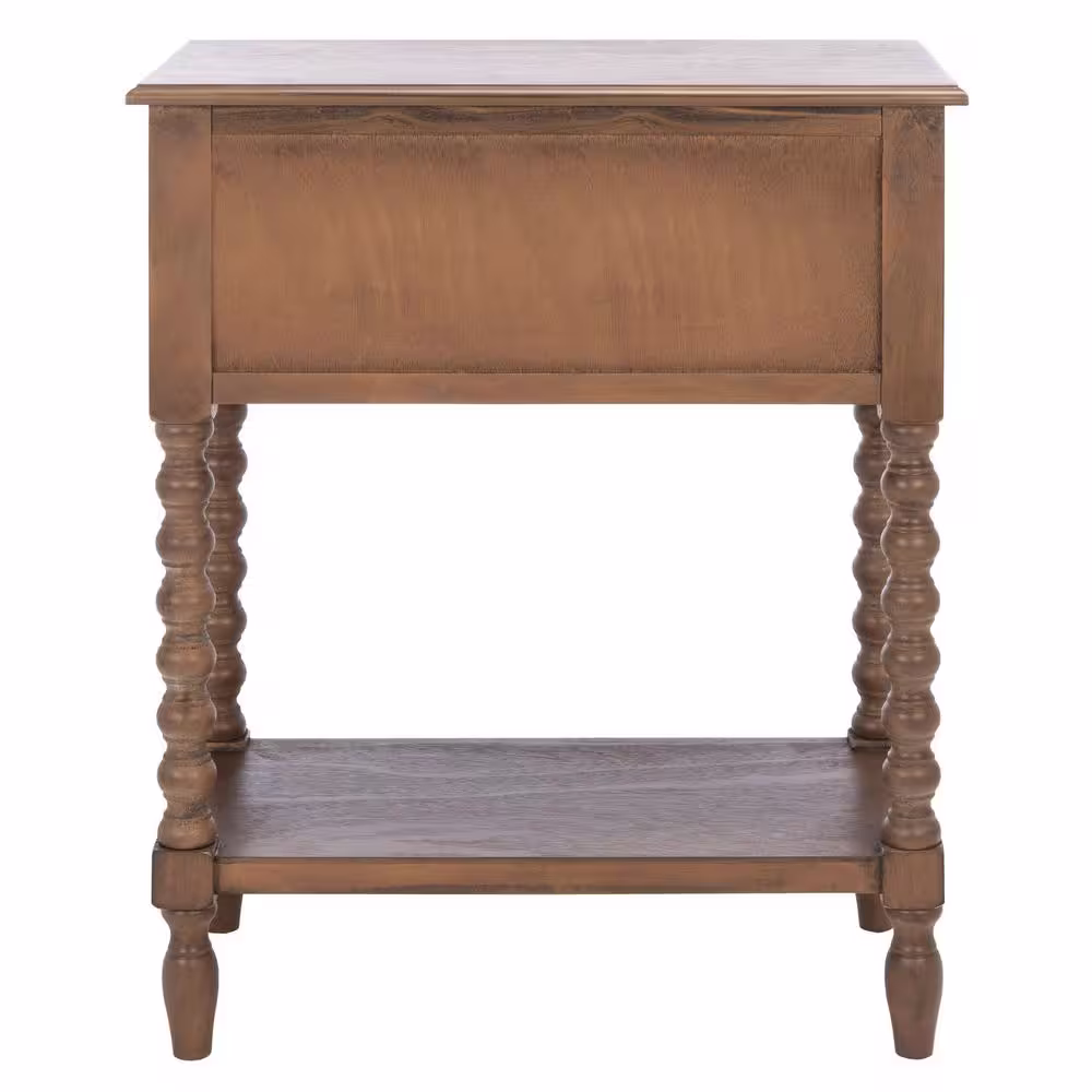 SAFAVIEH Athena 3-Drawer Brown Wood Console Table