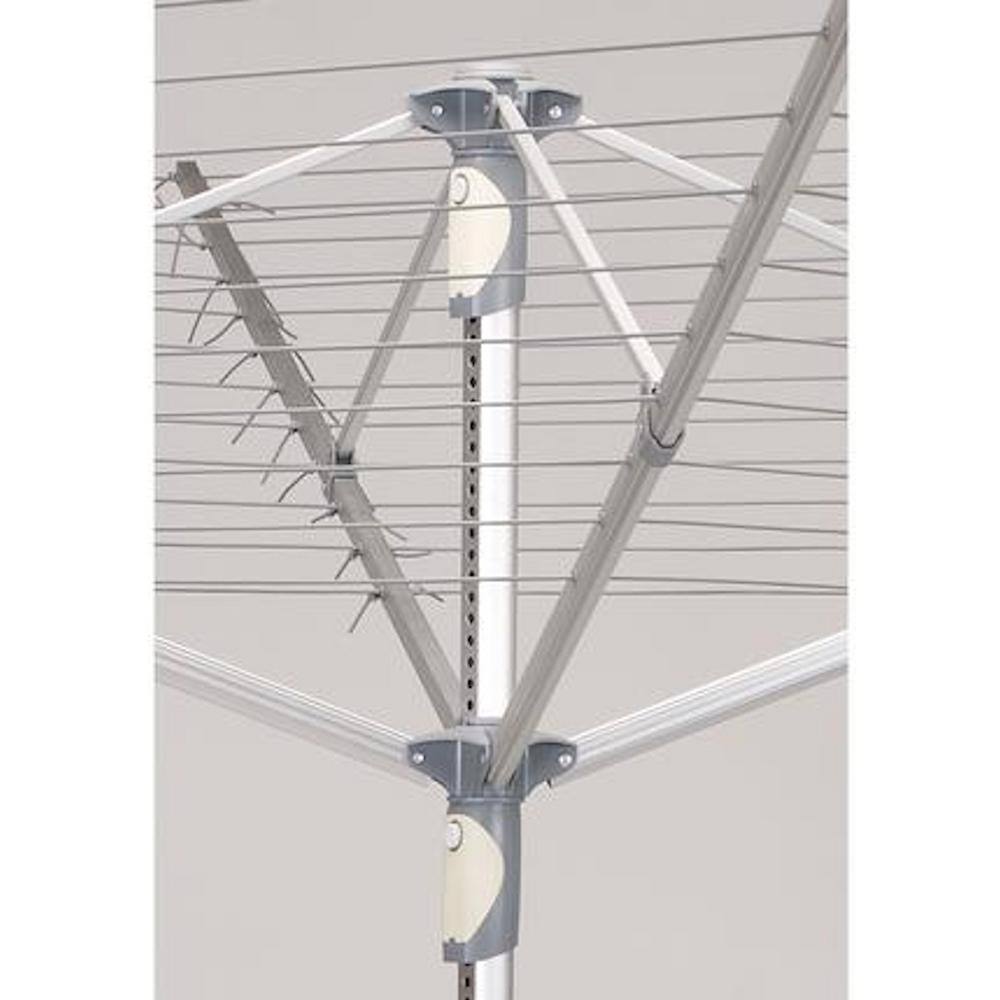 HOUSEHOLD ESSENTIALS Umbrella Dryer Aluminum 2-Piece Pole, 12-Line 192 ft. Drying Space