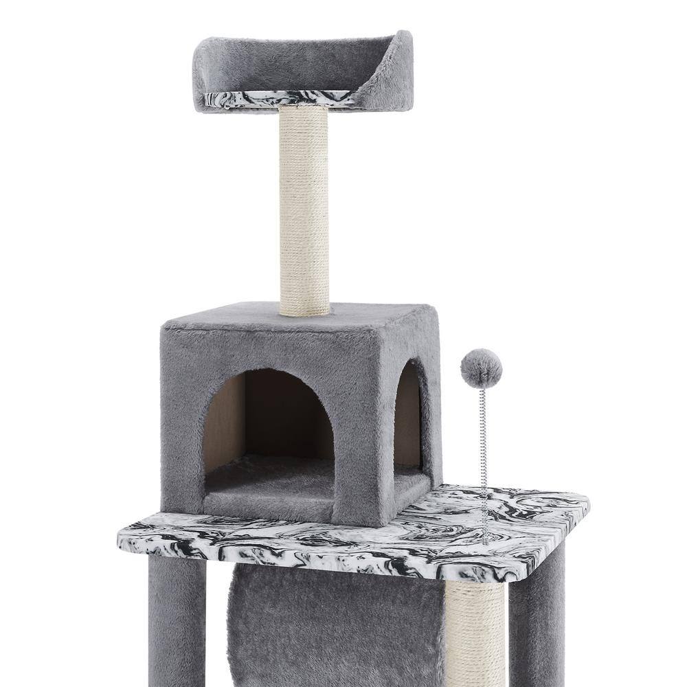 Sam's Pets Dazzle 59 in. Gray Cat Scratching Tree