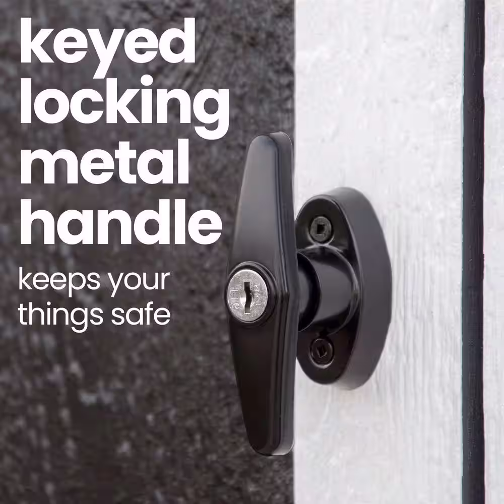 Handy Home Products Professionally Installed Garden Shed 6 ft. x 8 ft. Designer Wood Utility Shed with Galvanized Metal Roof (48 sq. ft.)