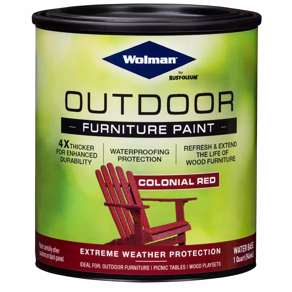 Wolman 1 qt. Colonial Red Outdoor Furniture Exterior Paint (2 Pack)