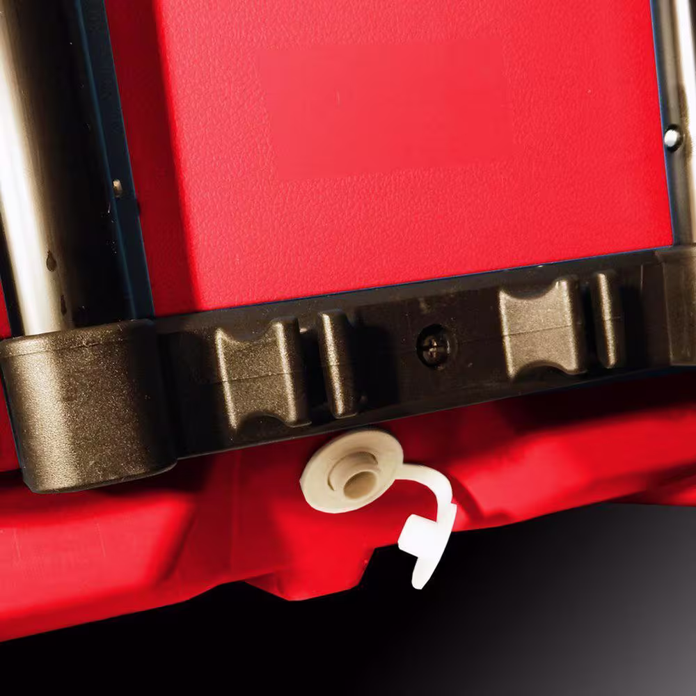 TUNES2GO KoolMax 40 Qt. Red Wheeled Cooler, Bluetooth PA System and Power Station