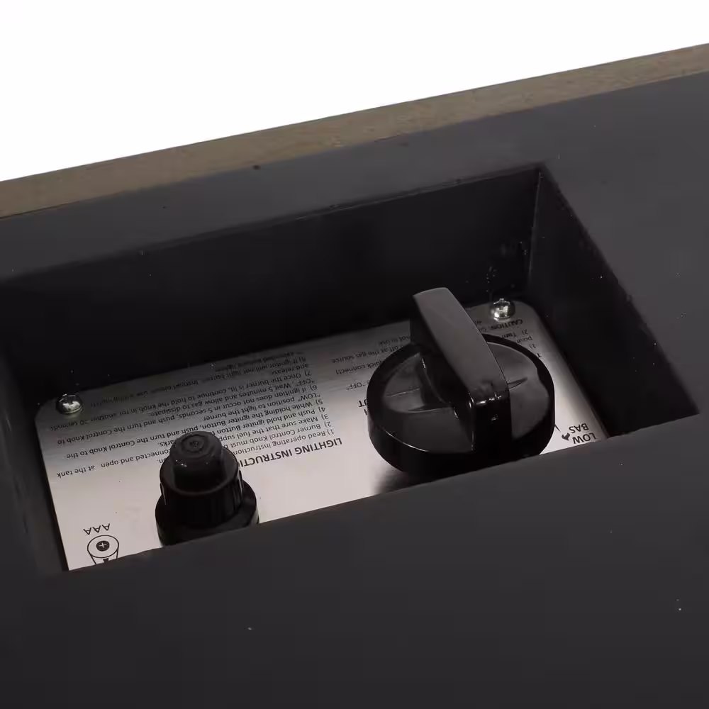 Noble House Barnsley Gray Rectangular Wood Fire Pit Table