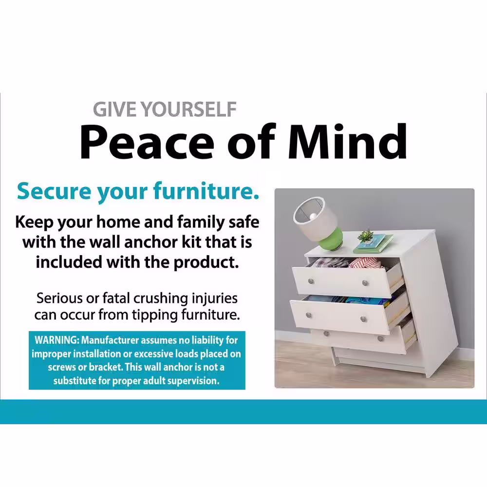 SystemBuild Trailwinds Wood Freestanding Garage Cabinet in White (16 in. W x 38 in. H x 15 in. D)