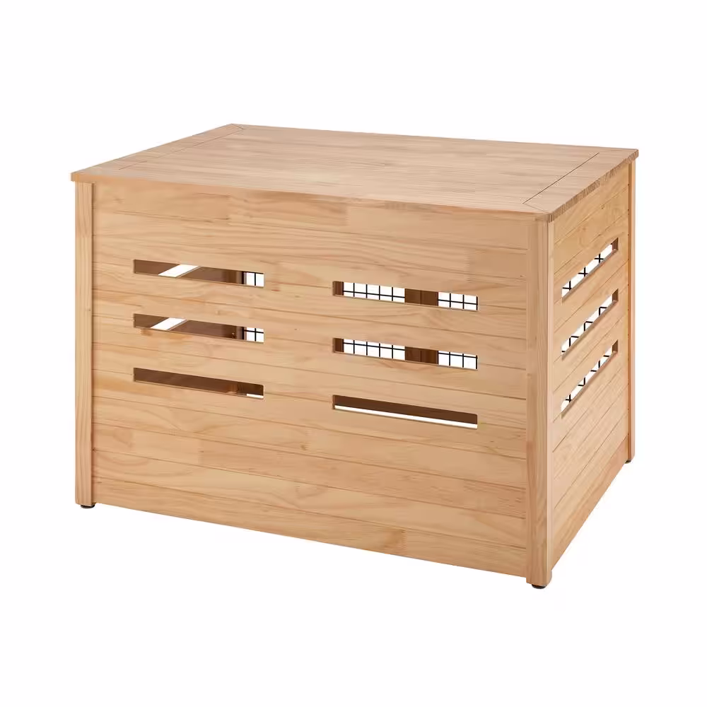 TRINITY 40 in. Pet Crate Accent Table - Natural