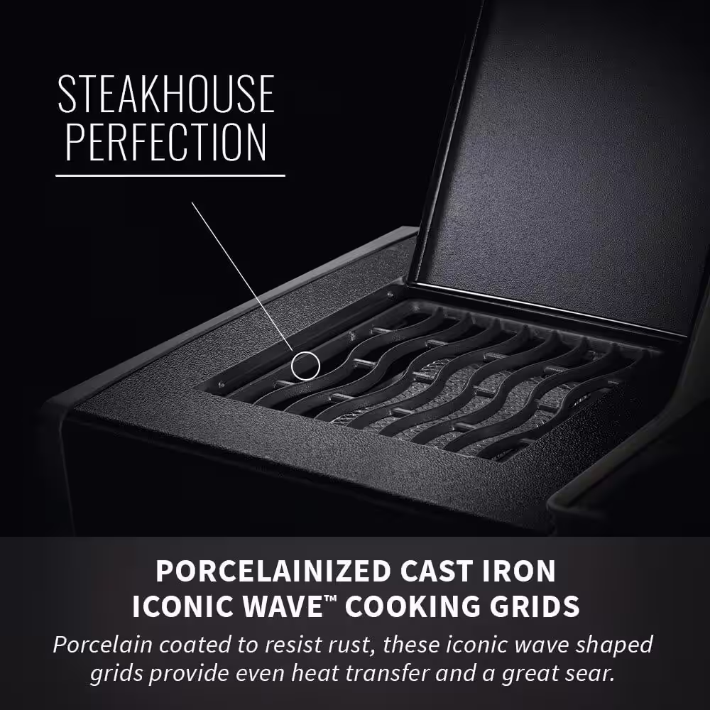 NAPOLEON Rogue 4-Burner Propane Gas Grill with Infrared Side Burner in Black