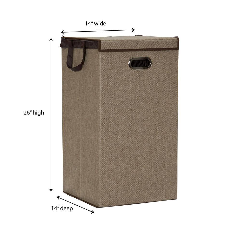 None Sand Collapsible Laundry Hamper with Lid