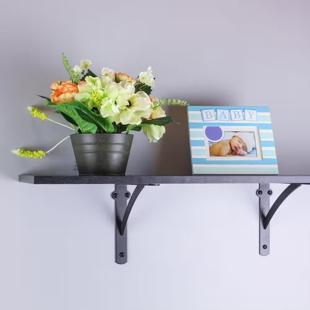 Everbilt 10 in. x 8 in. Oil-Rubbed Bronze Heavy Duty Shelf Bracket