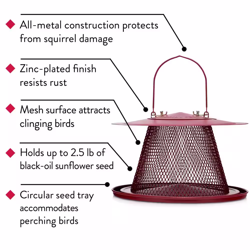 Perky-Pet Red Cardinal Hanging Bird Feeder - 2.5 lb. Capacity