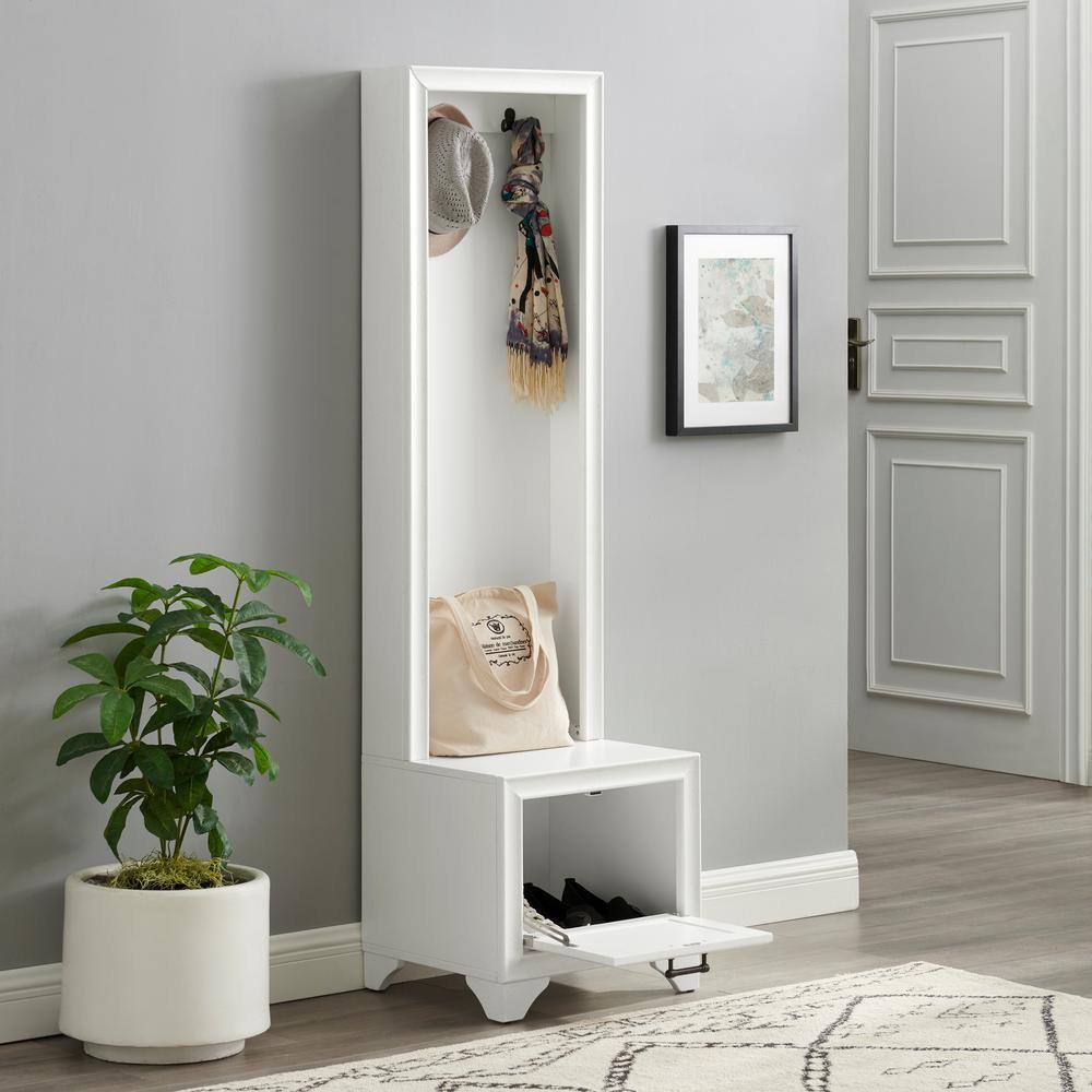 CROSLEY FURNITURE Tara White Hall Tree