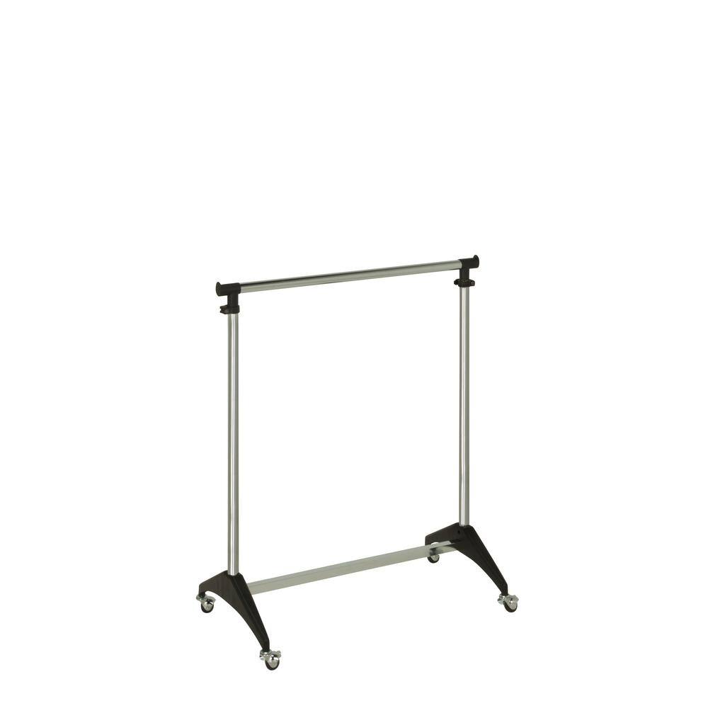 Honey-Can-Do Chrome Steel Clothes Rack 33.9 in. W x 66.9 in. H
