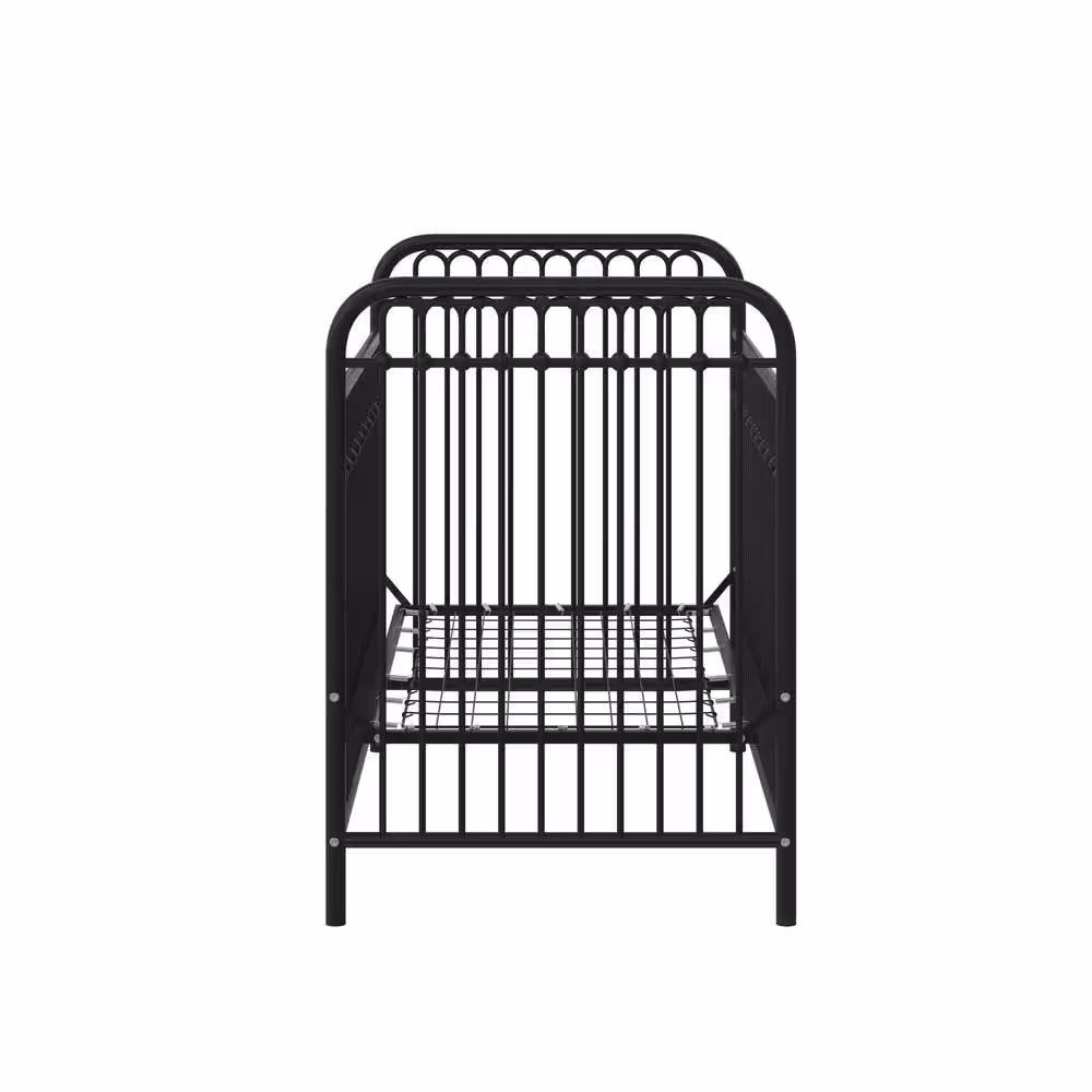 Little Seeds Monarch Hill Ivy Black Metal Baby Crib