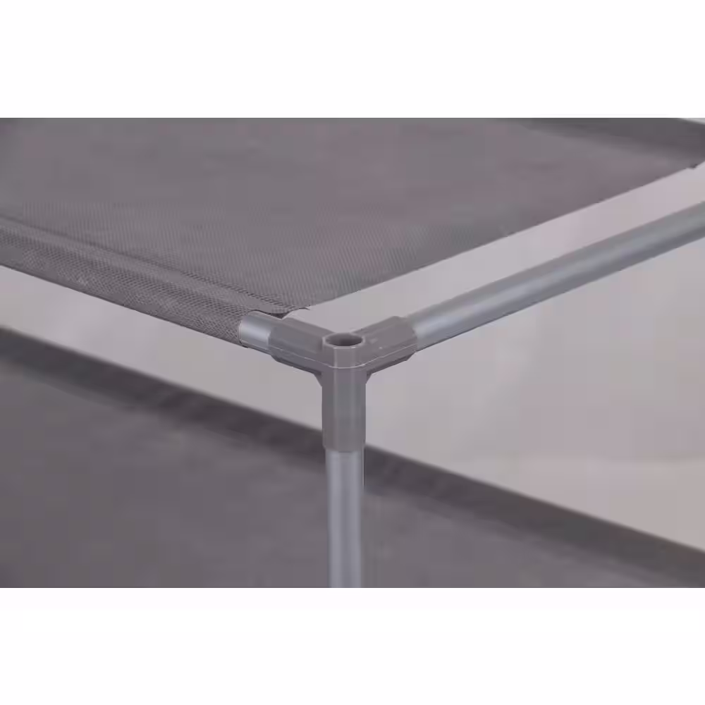 Home Basics 24 H 12-Pair 4-Tier Gray Plastic Shoe Rack