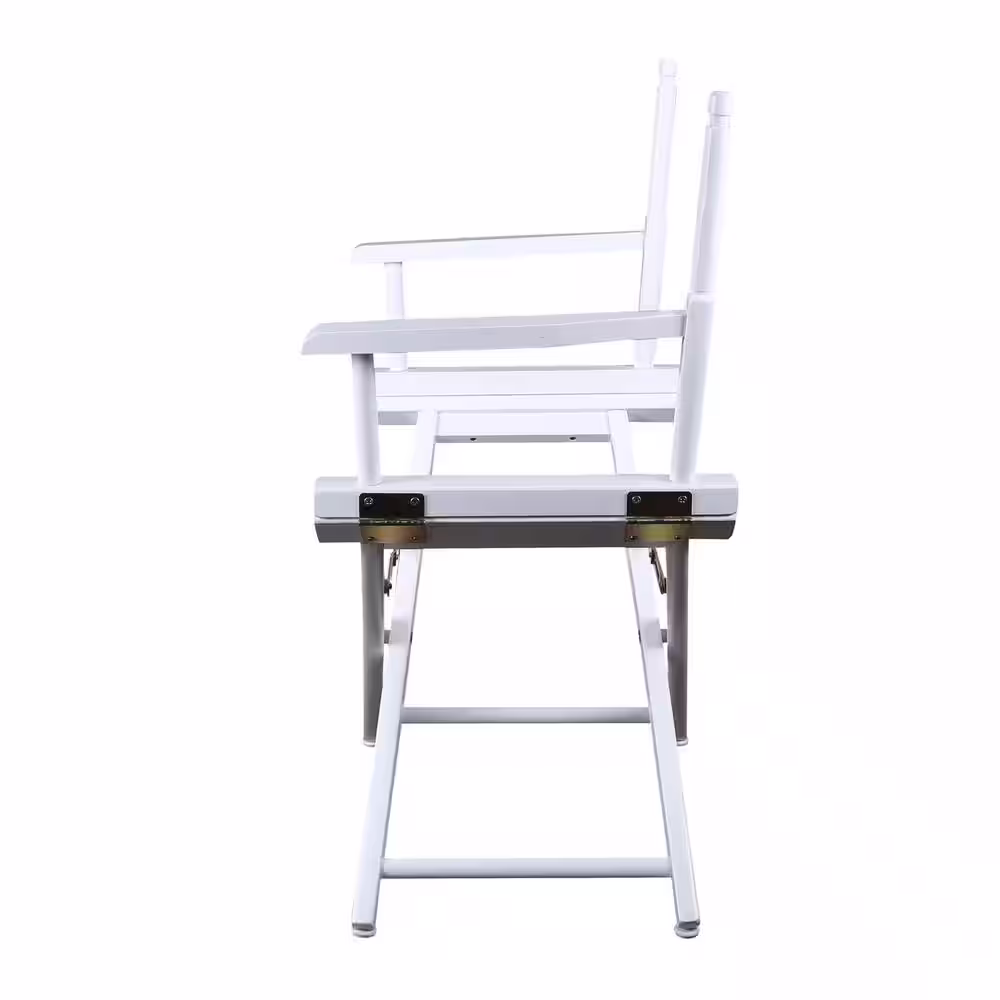 Casual Home 18 in. Director's Chair White Solid Wood Frame
