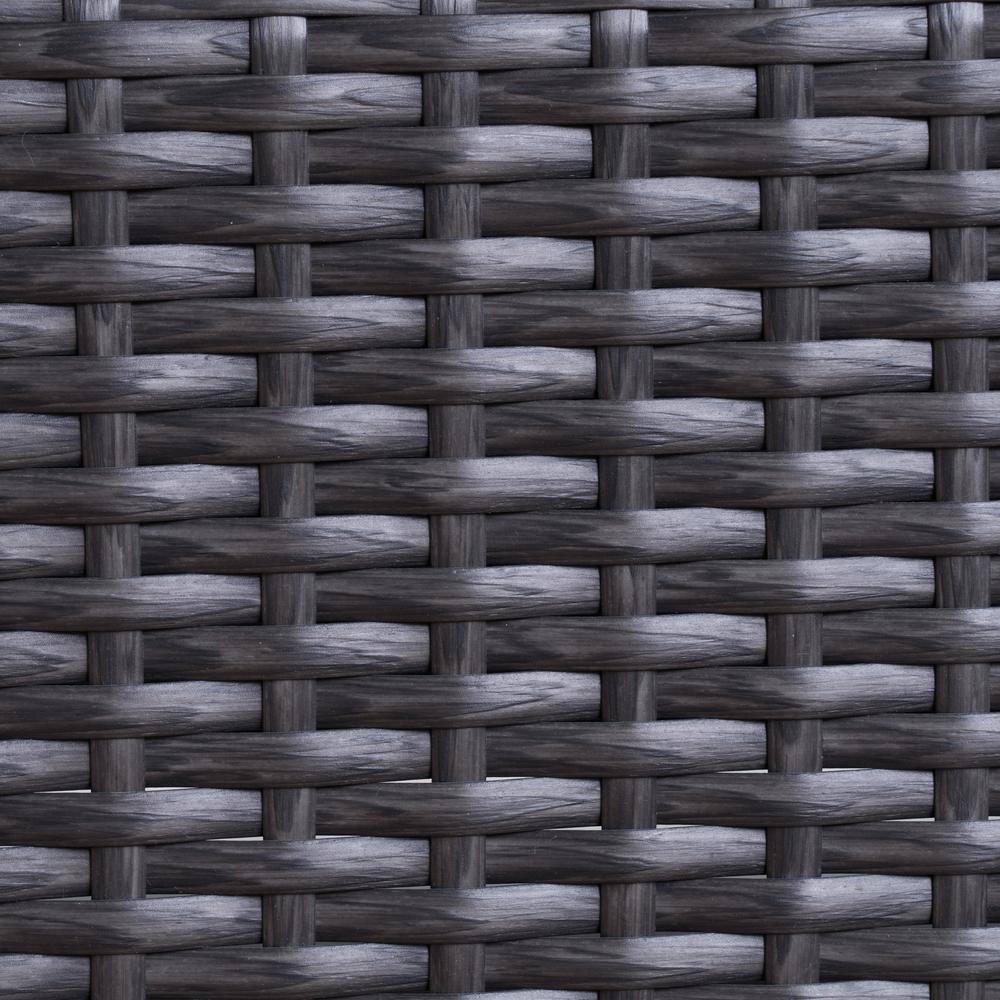 Noble House Santa Rosa Gray 8-Piece Faux Rattan Patio Conversation Set with Silver Cushions