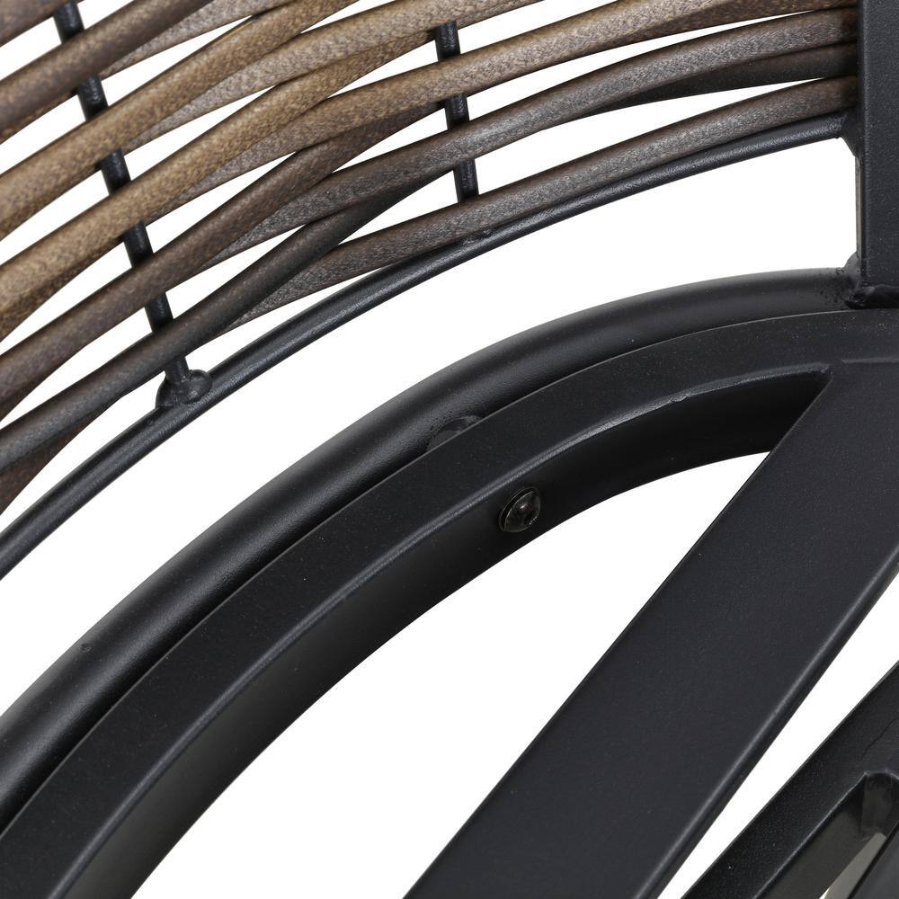 Patio Festival 9-Piece Metal Bar Height Outdoor Dining Set with Gray Cushions