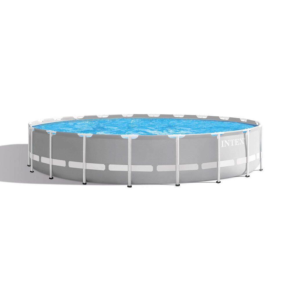 INTEX Prism Frame 20 ft. x 52 in. Above Ground Pool, Lounger Float (2-Pack) & Cooler