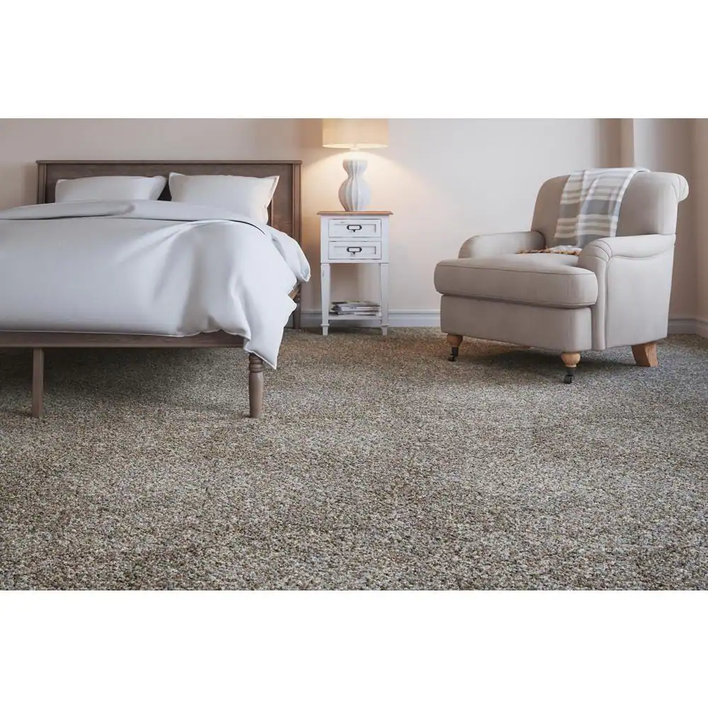 Home Decorators Collection Trendy Threads II - Searcy - Gray 60 oz. SD Polyester Texture Installed Carpet