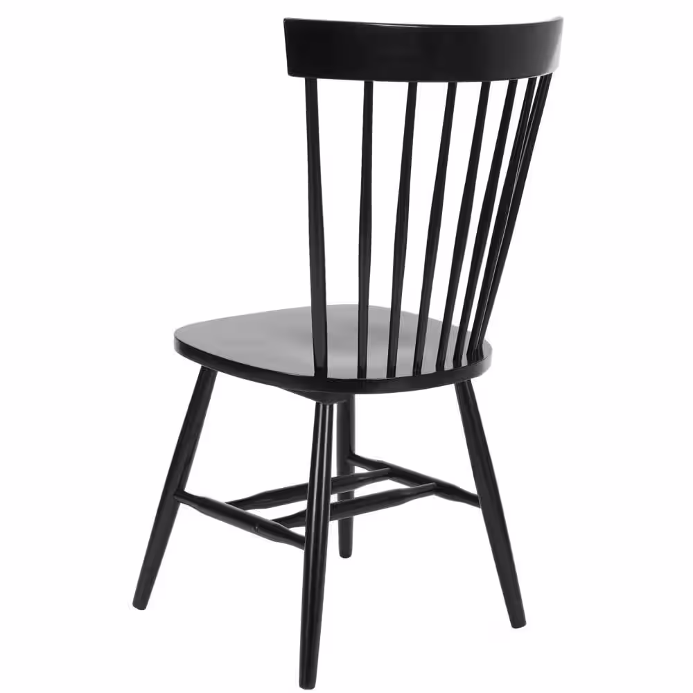SAFAVIEH Riley Black Wood Dining Chair (Set of 2)