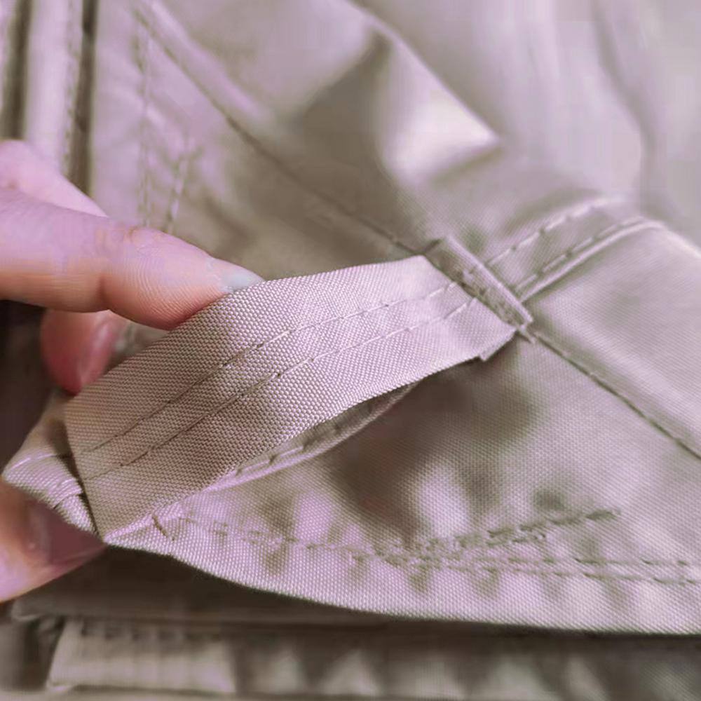 None 8 ft. x 5 ft. Beige Grill Gazebo Replacement Canopy, Double Tiered BBQ Tent Roof Top Cover