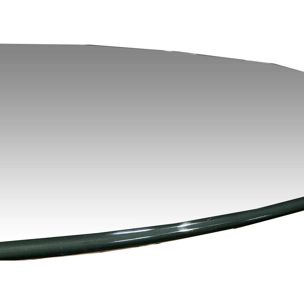 Best Master Furniture Barbosa 60 in. Modern Round Glass Dining Table Silver