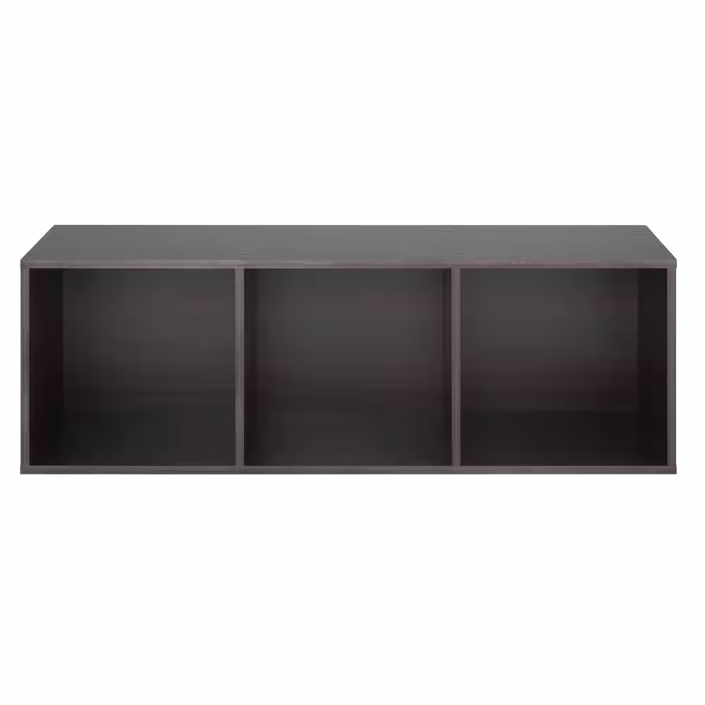 Whitmor 35 in. H x 12 in. W x 11 in. D Espresso 3- Cube Organizer