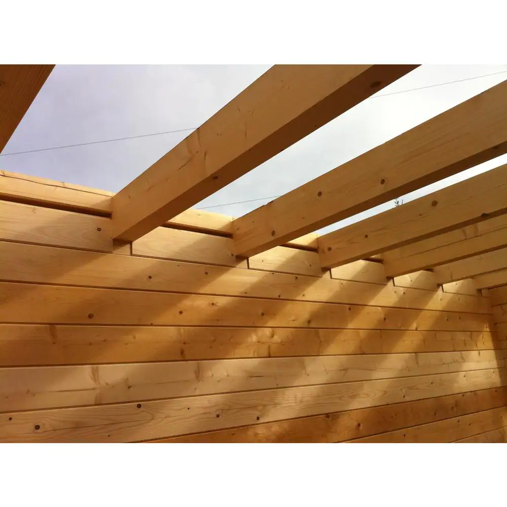 Hud-1 EZ Buildings Log Garage J2 688 sq. ft. Log Garage DIY Building Kit