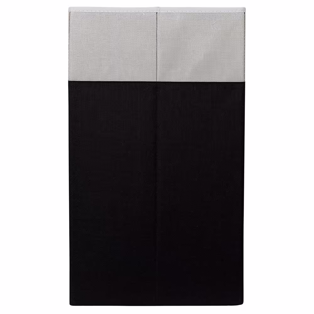 BirdRock Home Black Folding Cloth Laundry Hamper with Handles