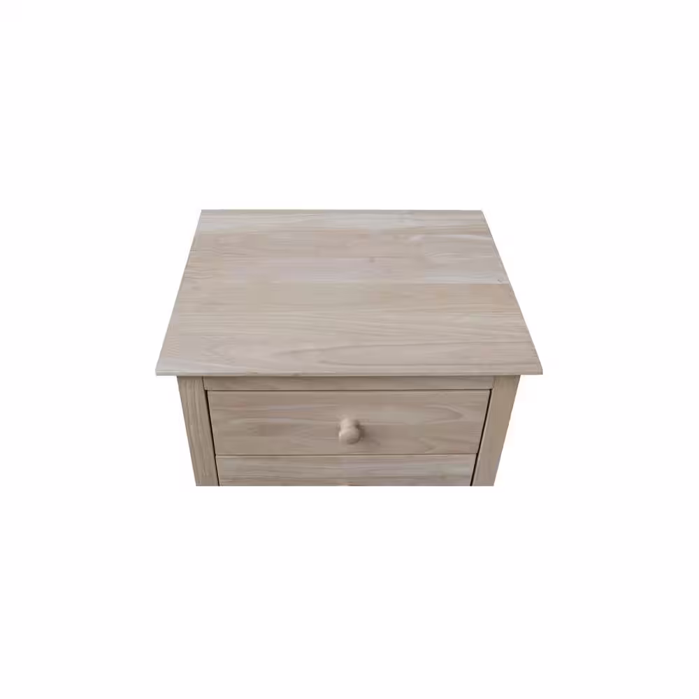 International Concepts Unfinished Solid Wood 3-Drawer Nightstand