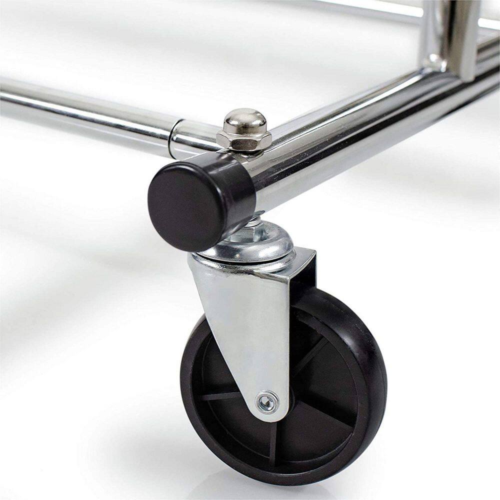 None Chrome Steel Adjustable Garment Clothes Rack 45 in. W x 62 in. H