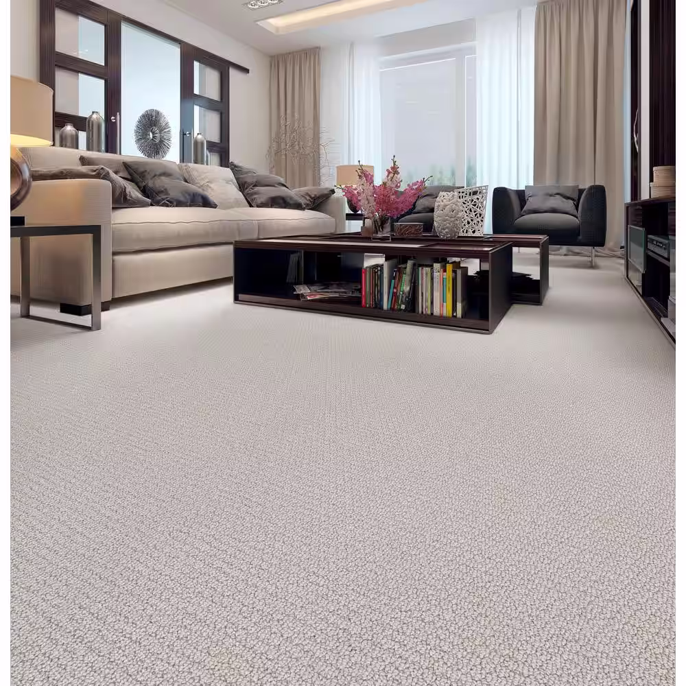 Home Decorators Collection Hickory Lane - Porcelain - Beige 32.7 oz. SD Polyester Loop Installed Carpet