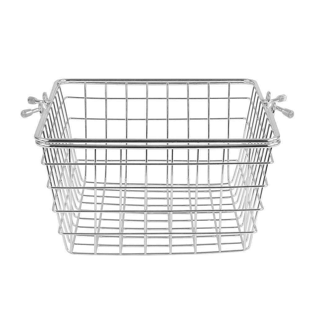 Spectrum 11 in. H x 4.75 in. W Chrome Steel 1-Drawer Wide Mesh Wire Basket