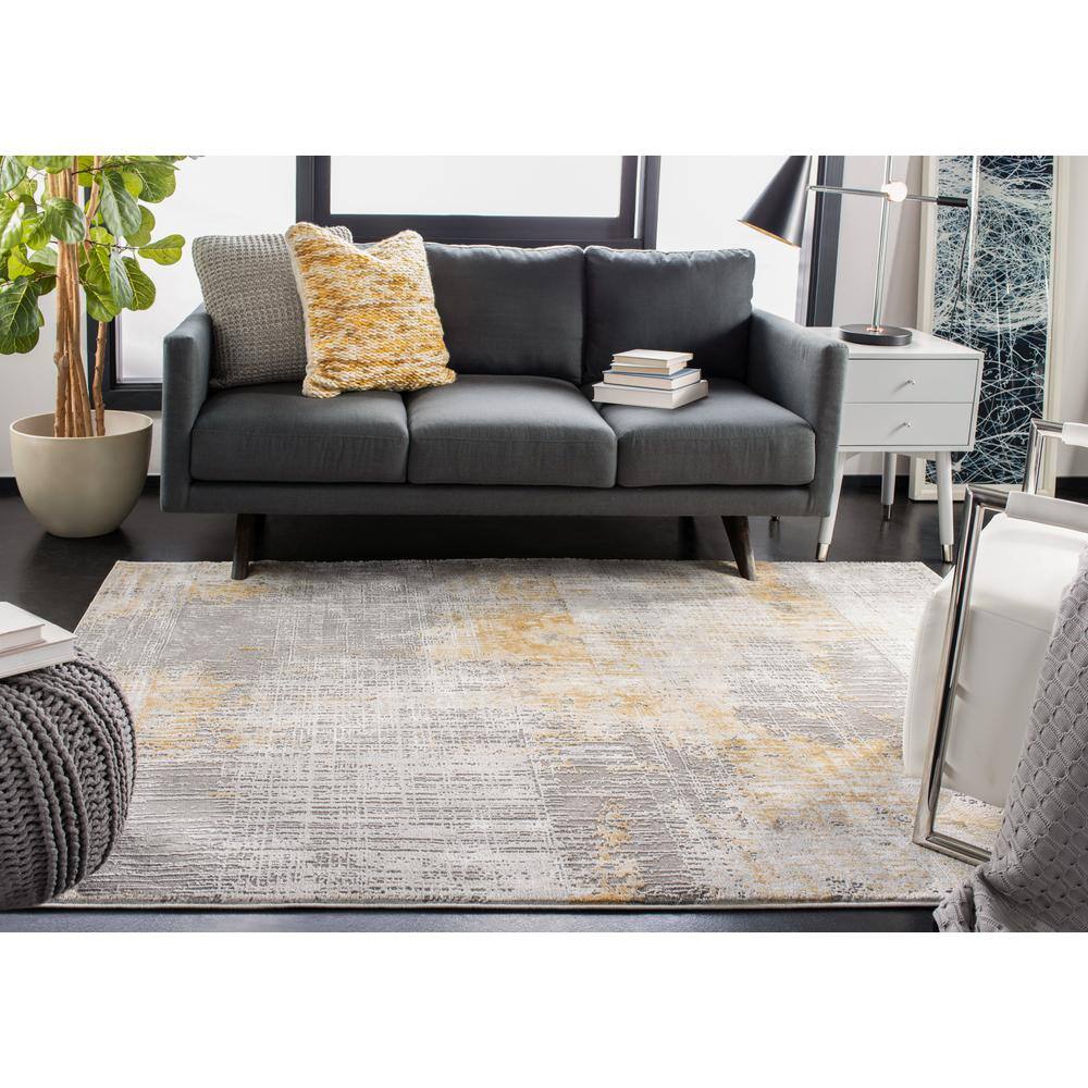 SAFAVIEH Craft Gray/Beige 11 ft. x 14 ft. Plaid Abstract Area Rug