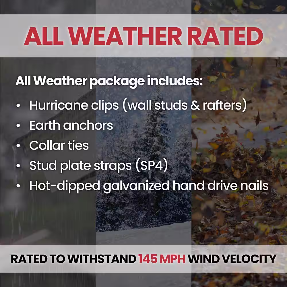 Handy Home Products Professionally Installed All Weather High Wind 145 10 ft. W x 10 ft. Wood Shed with Autumn Brown Shingles (100 sq. ft.)